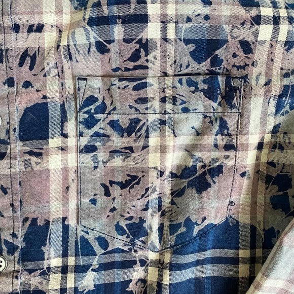 Jachs Classic Fit Plaid with Splatter Print Shirt - Picture 5 of 6